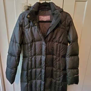 Eddie Bauer Long Black Down Coat